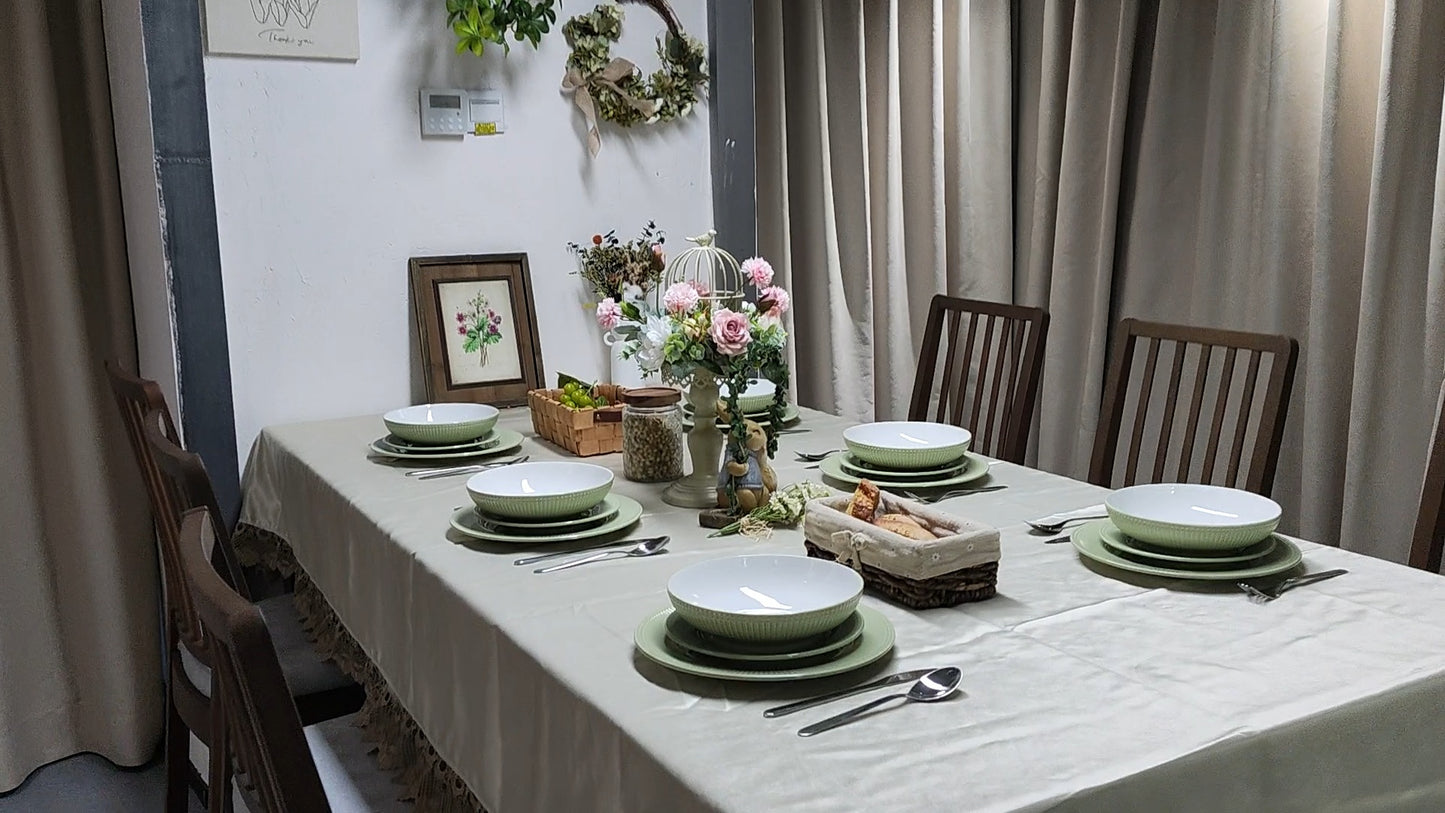 Elegant Green Dinnerware Set – Perfect for Stylish Dining & Special Occasions