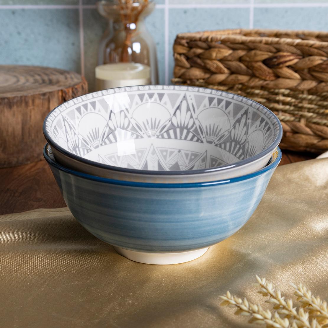 Bohemian Ceramic Dinnerware Set – 16-Piece Collection