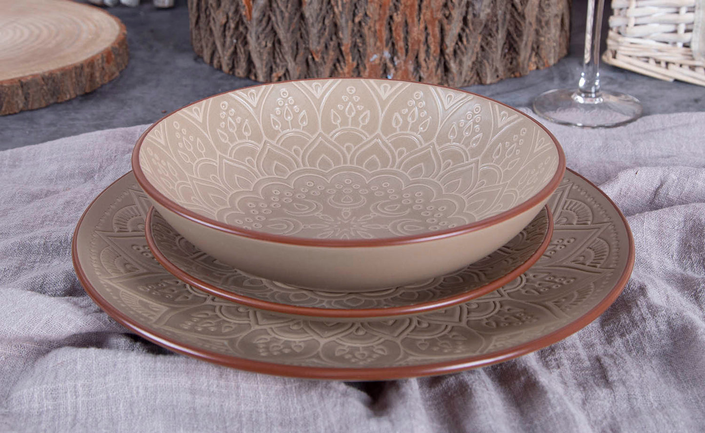 Mandala print vintage tableware | Item NO.: 1C-012