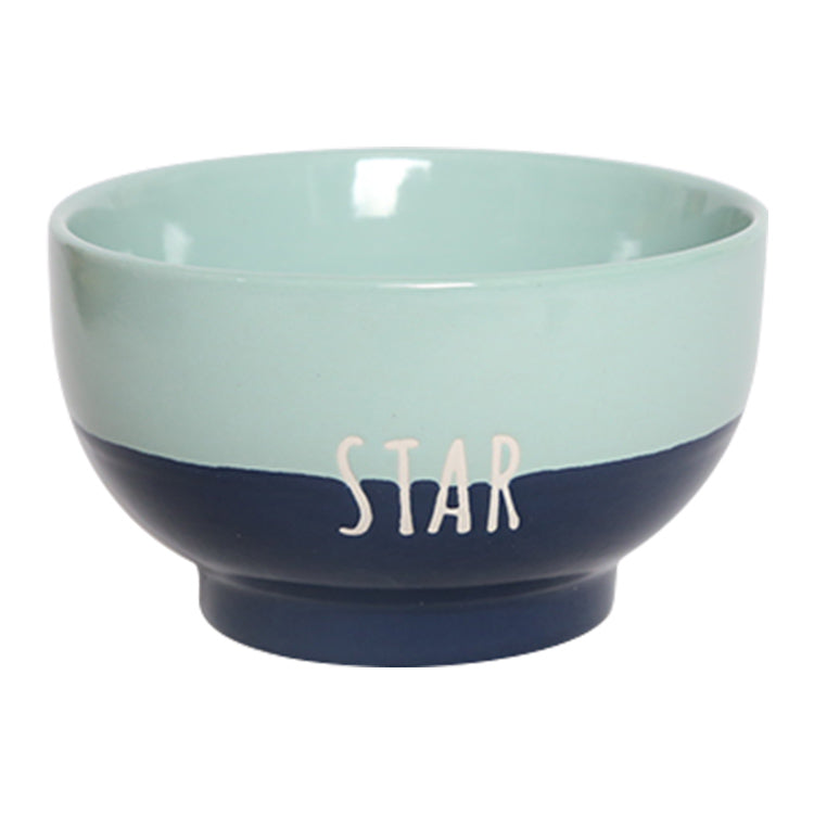 Contrasting color salad bowl with text | Item NO.: 3A-027-B