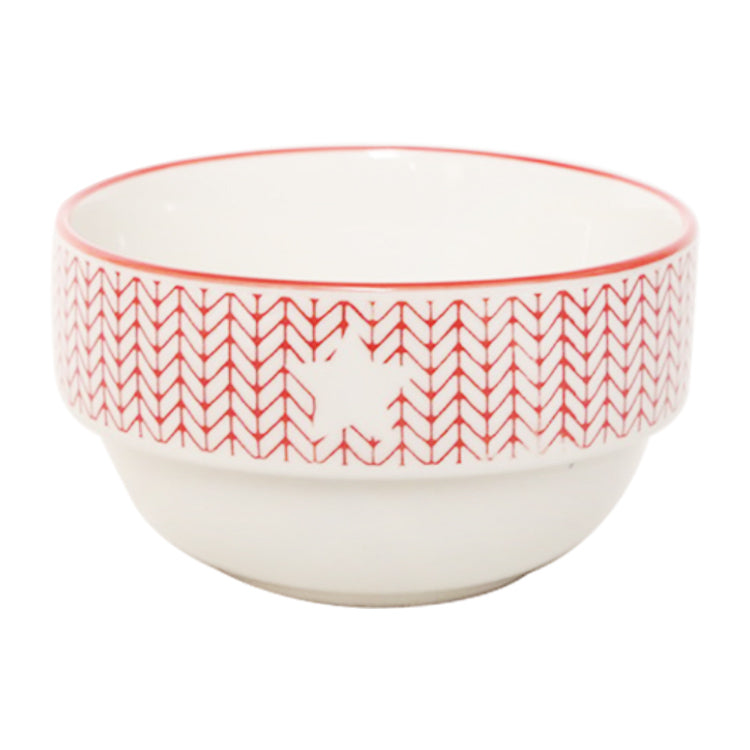 Silk Screen Star Heart Ceramic Bowl | Item NO.: HG93-111