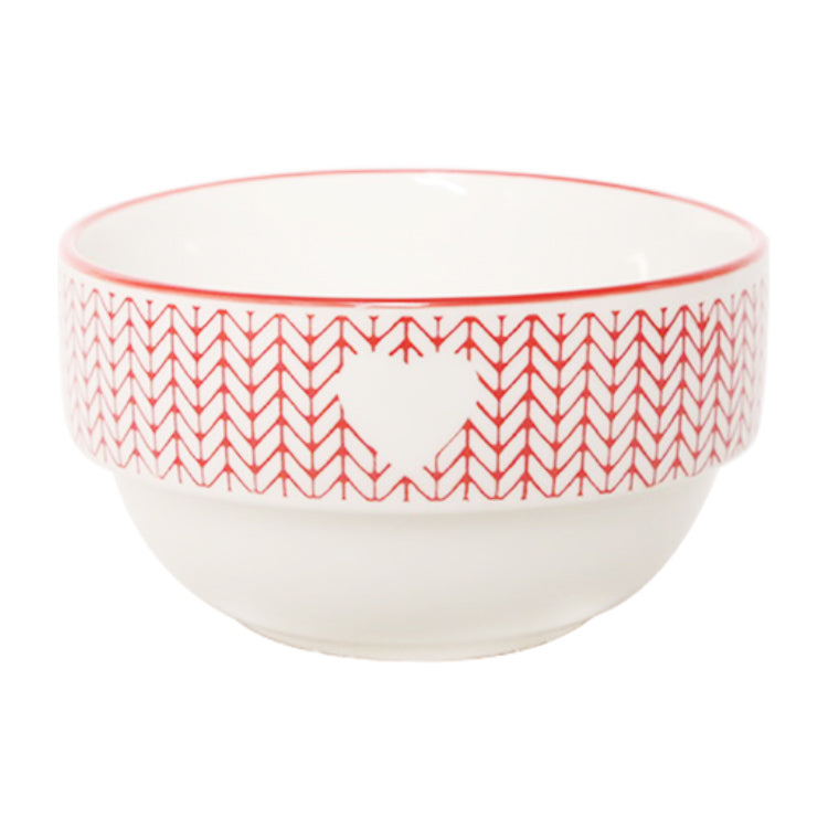 Silk Screen Star Heart Ceramic Bowl | Item NO.: HG93-111