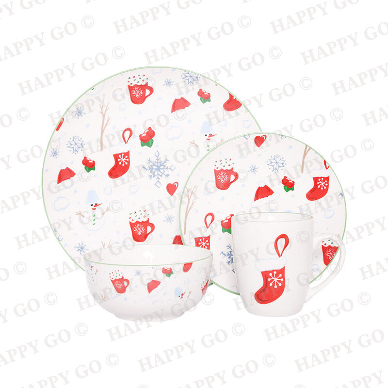 Christmas Decal Dinnerware set | Item NO.: 33A-018