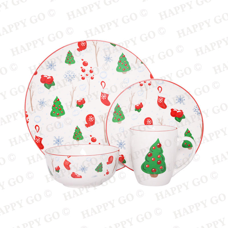 Christmas Decal Dinnerware set | Item NO.: 33A-018