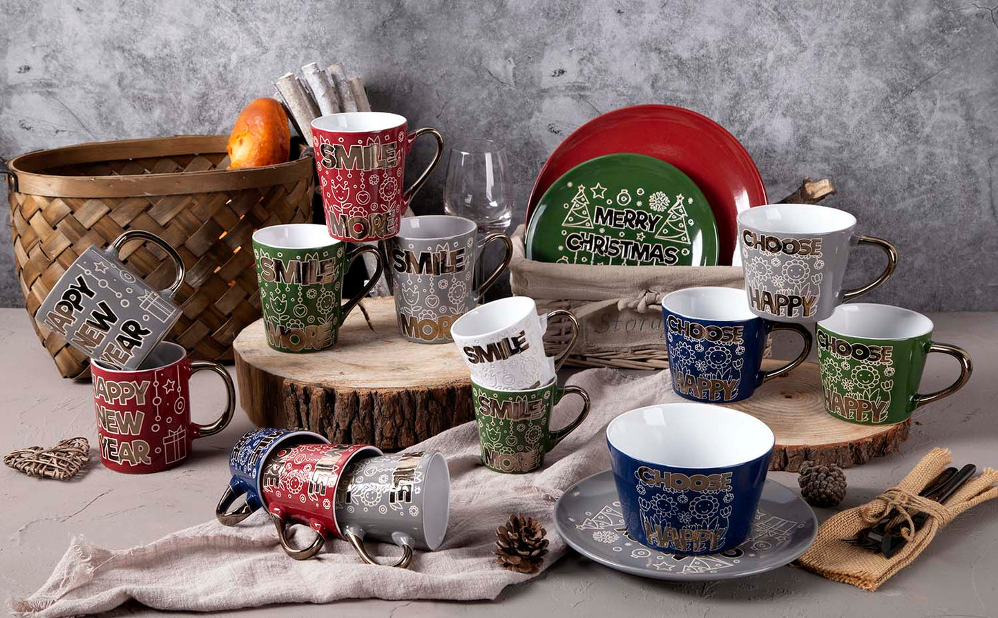 Coloring Christmas themed tableware | Item NO.: HG33-YH19-16