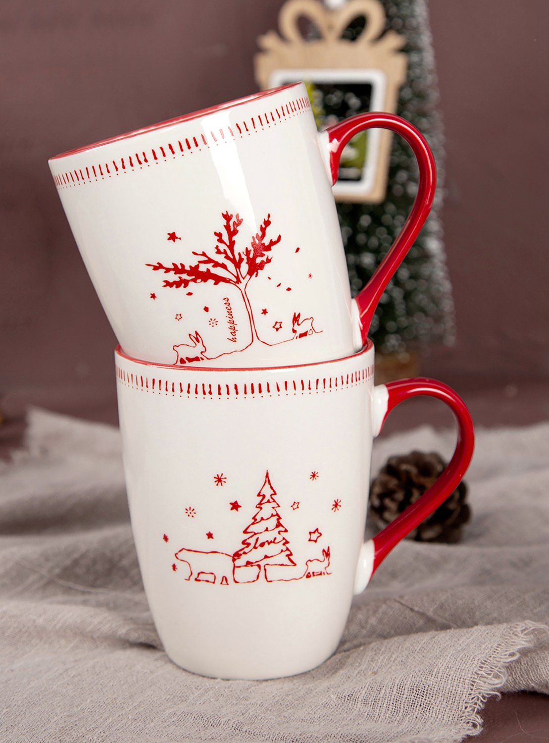 Classic Christmas red dinnerware set | ltem NO.: 41C-028