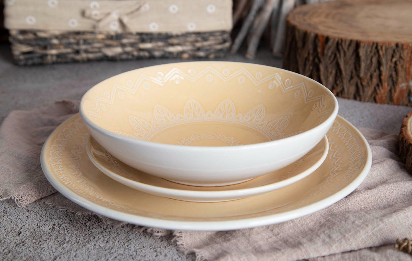 Mandala pattern ceramic tableware | Item NO.: 43C-019