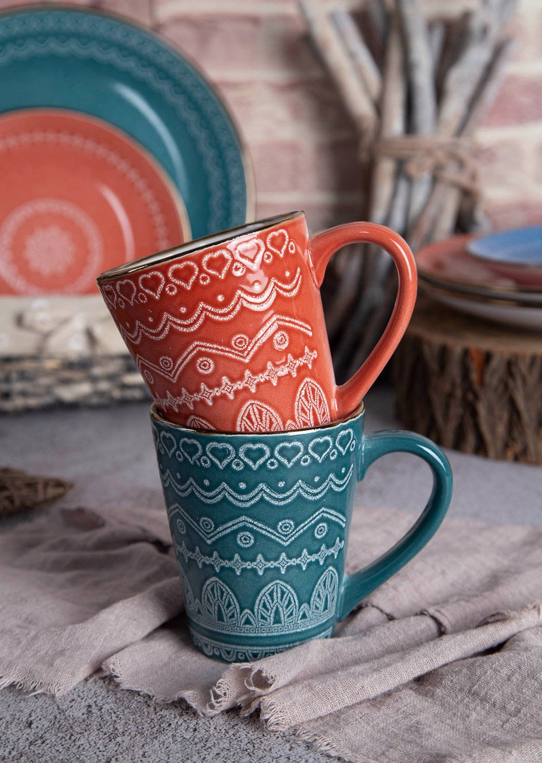 Mandala pattern ceramic tableware | Item NO.: 43C-019