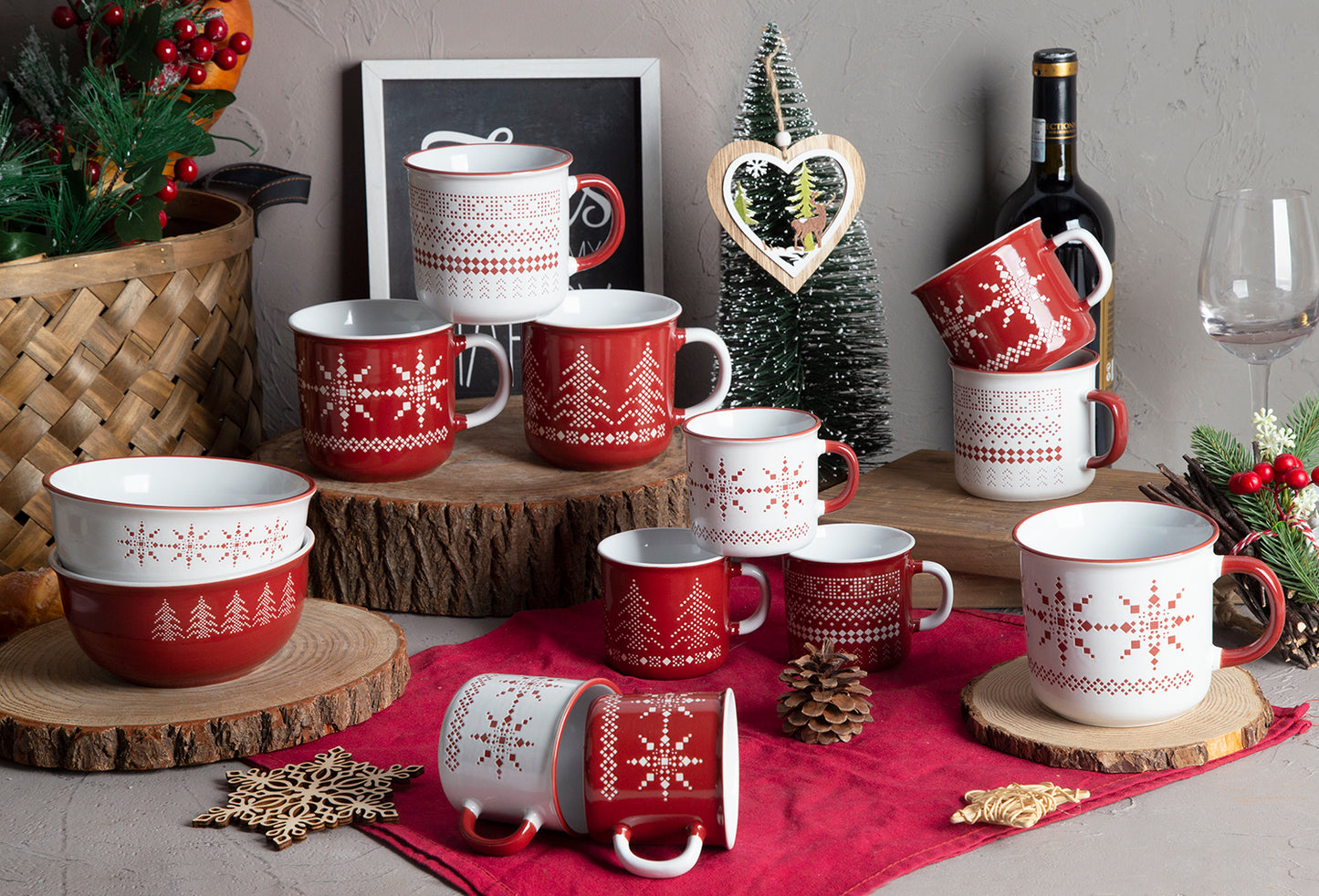 Christmas Snowflake Ceramic Mug | NO.: 86D-006