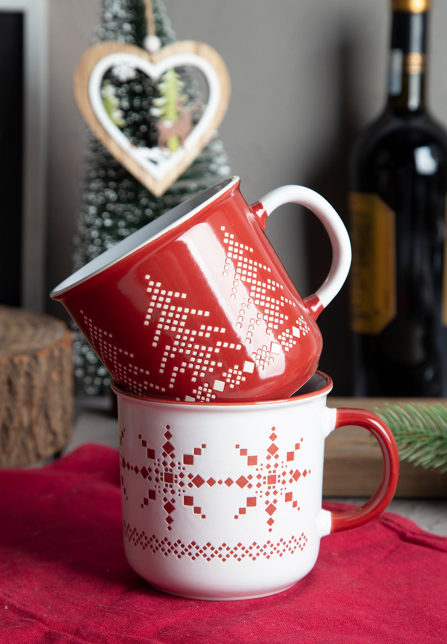 Christmas Snowflake Ceramic Mug | NO.: 86D-006