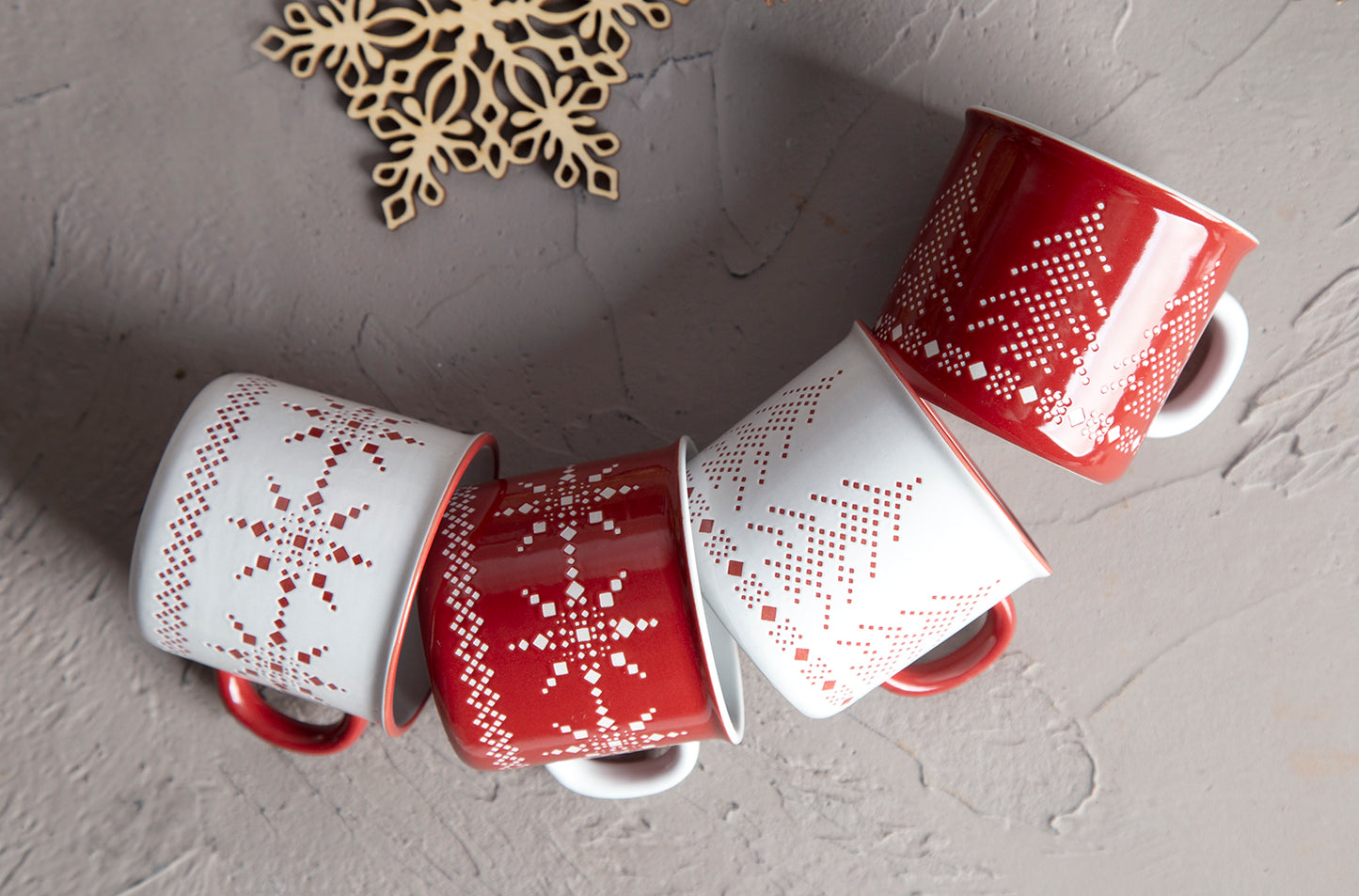 Christmas Snowflake Ceramic Mug | NO.: 86D-006