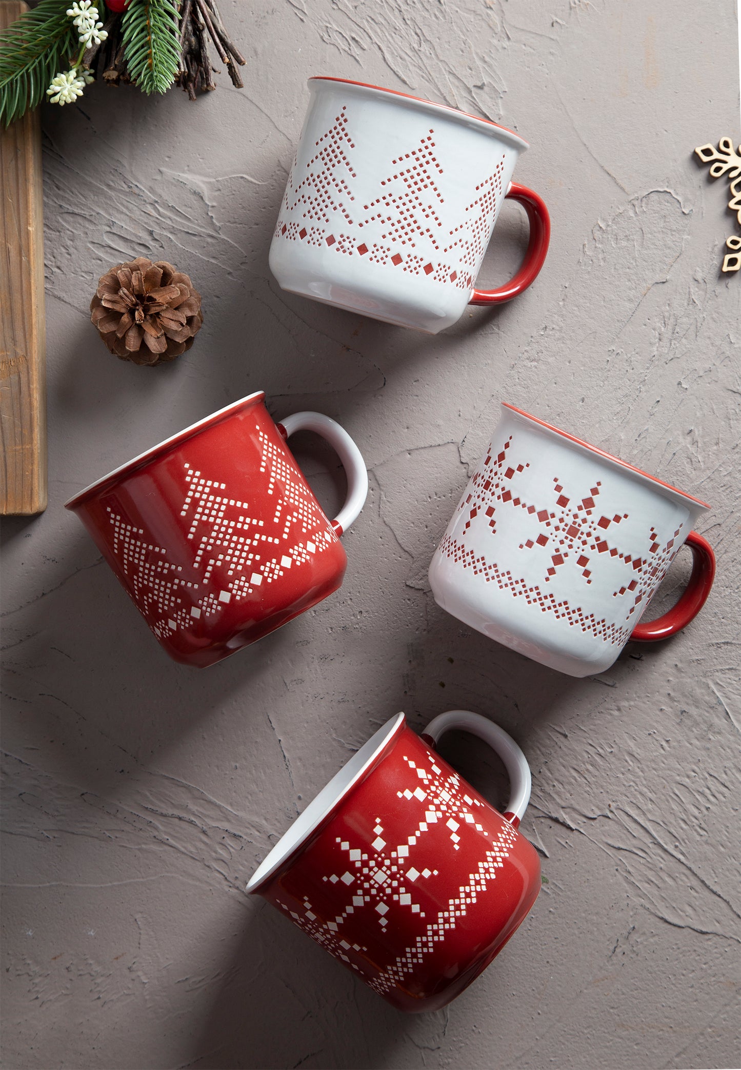 Christmas Snowflake Ceramic Mug | NO.: 86D-006