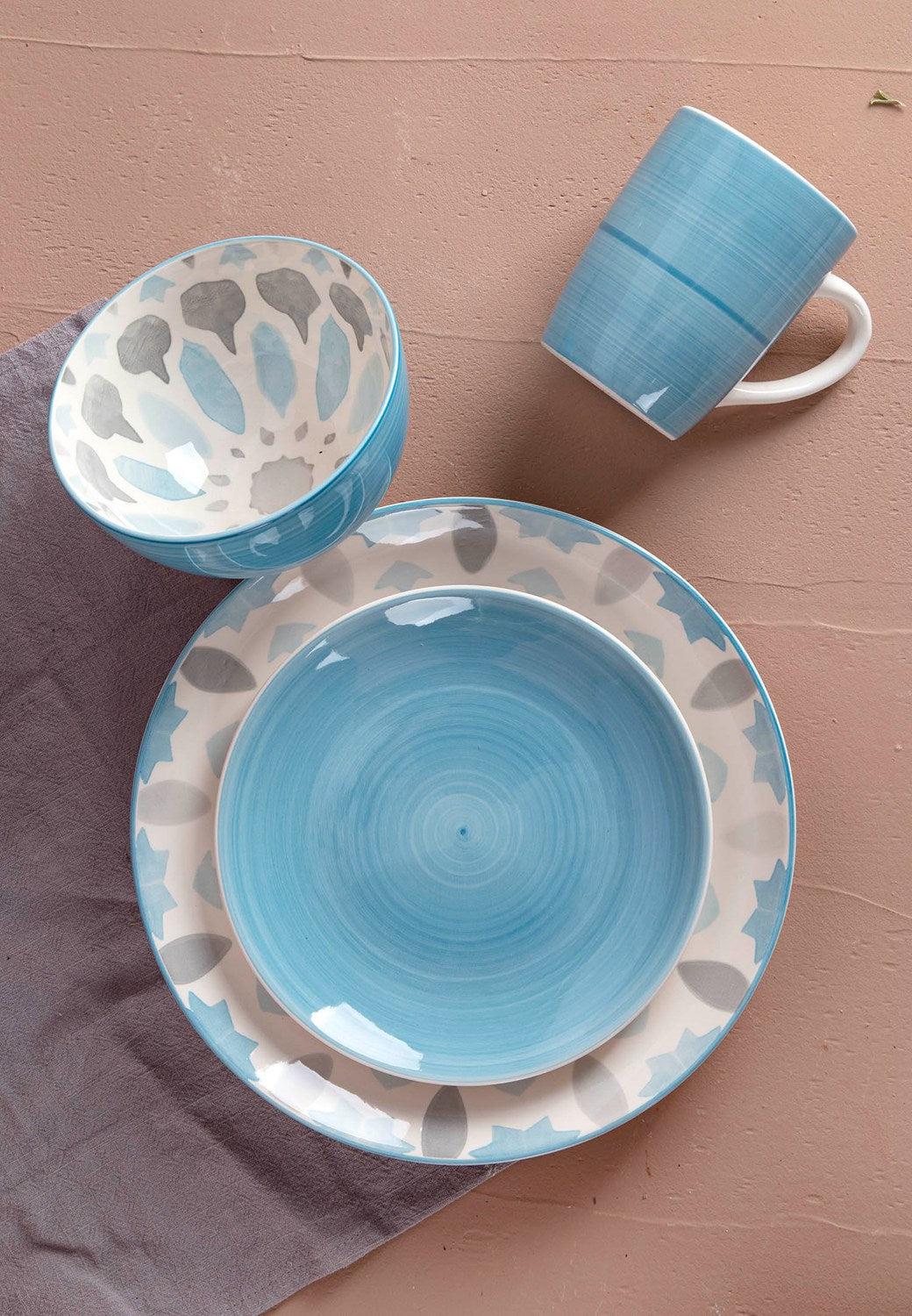 Different shades of two color pad-printing dinnerware sets | Item NO.: 90C-003