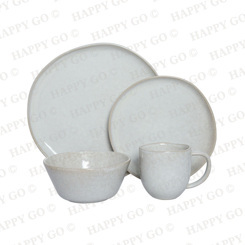 Light colors reactive glazed stoneware dinnerset | Item NO.: 92B-007