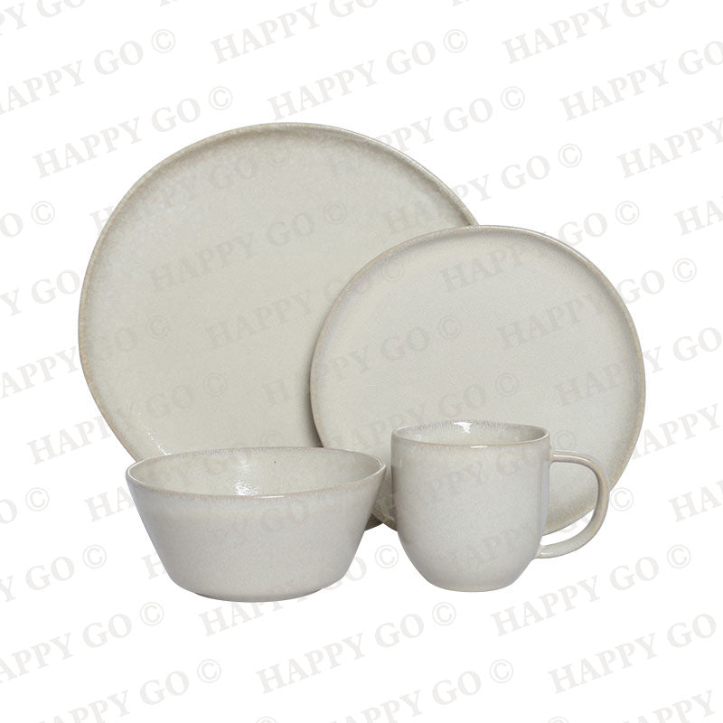 Light colors reactive glazed stoneware dinnerset | Item NO.: 92B-007