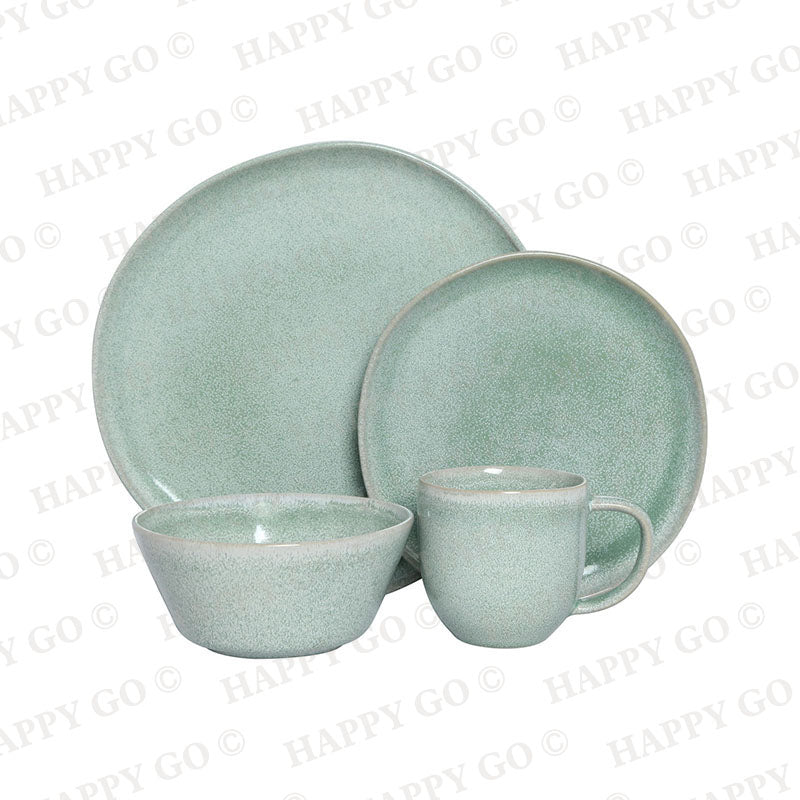 Light colors reactive glazed stoneware dinnerset | Item NO.: 92B-007