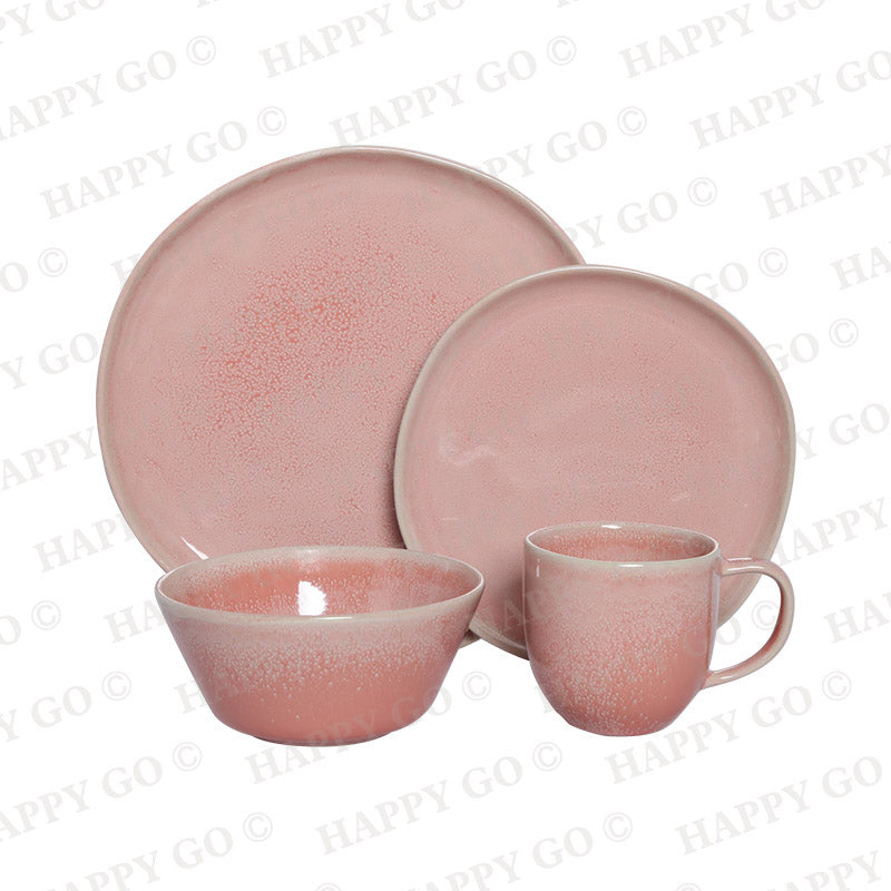 Light colors reactive glazed stoneware dinnerset | Item NO.: 92B-007