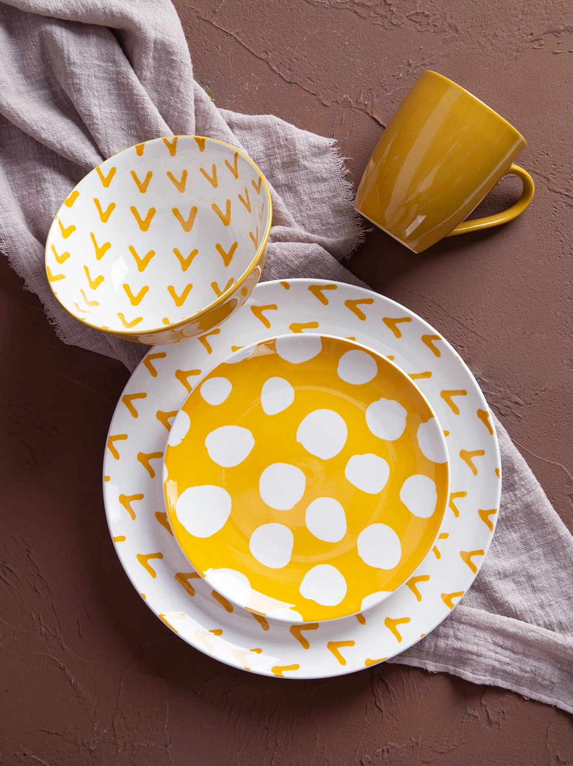 Colorful geometric pop style ceramic tableware | Item NO.: 96C-026