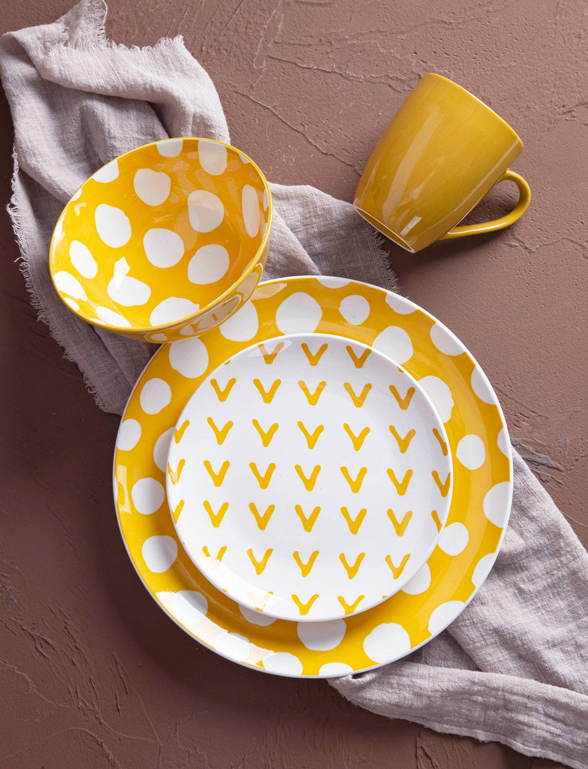 Colorful geometric pop style ceramic tableware | Item NO.: 96C-026