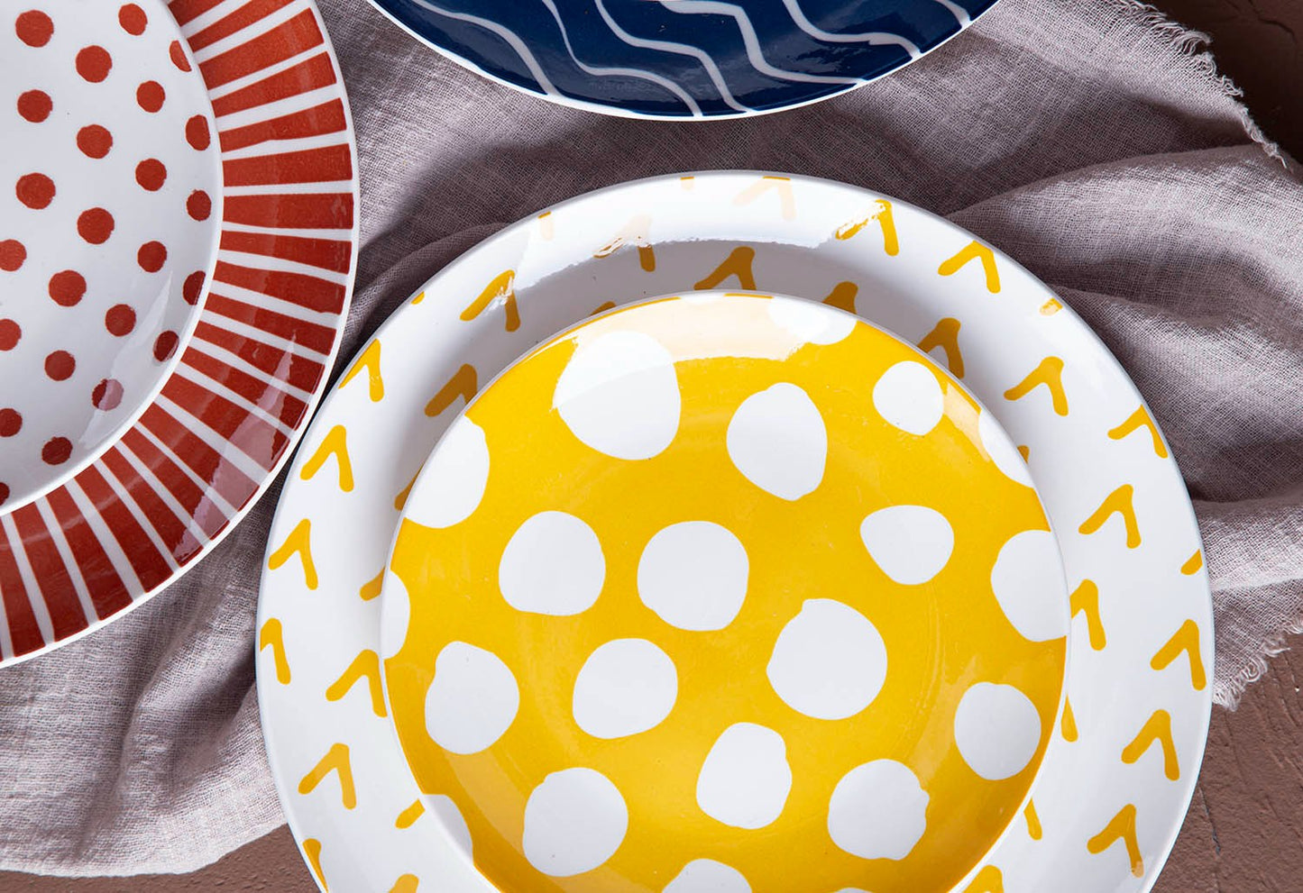 Colorful geometric pop style ceramic tableware | Item NO.: 96C-026