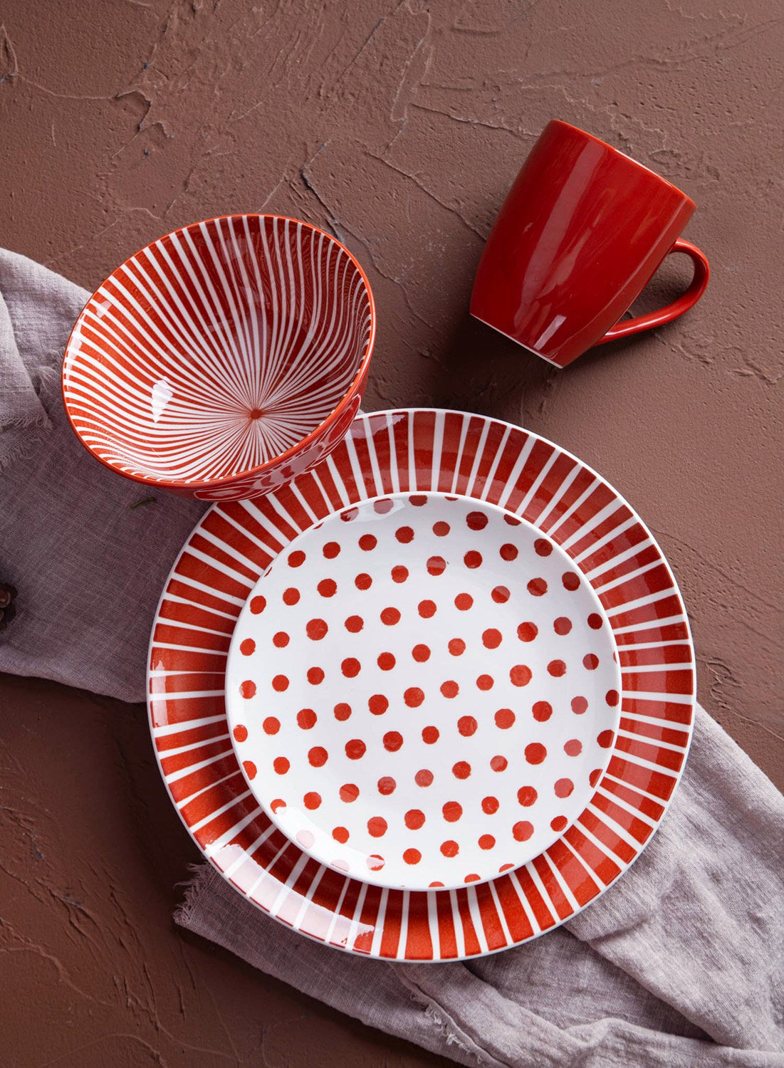 Colorful geometric pop style ceramic tableware | Item NO.: 96C-026