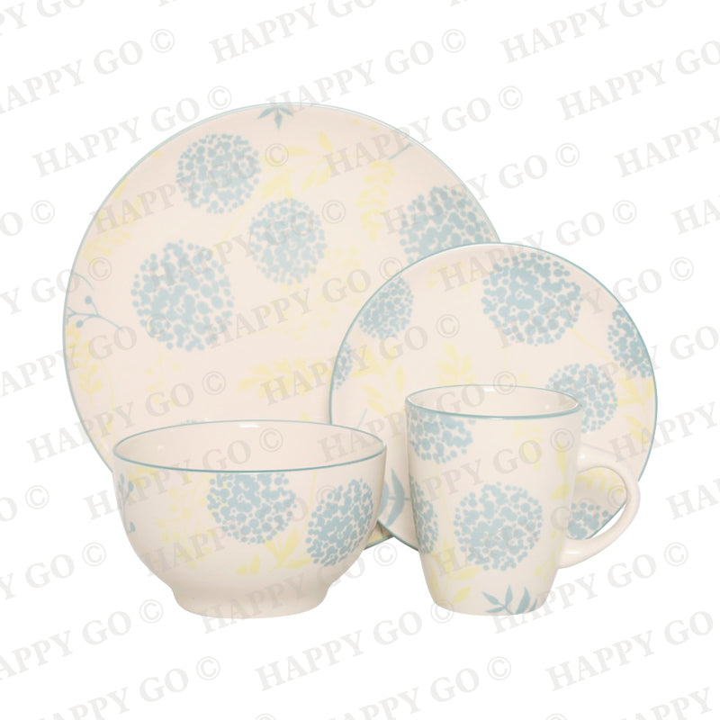 Pad Printing Plant Ceramic Dinnerware Set | Item NO.: HG8-DE143