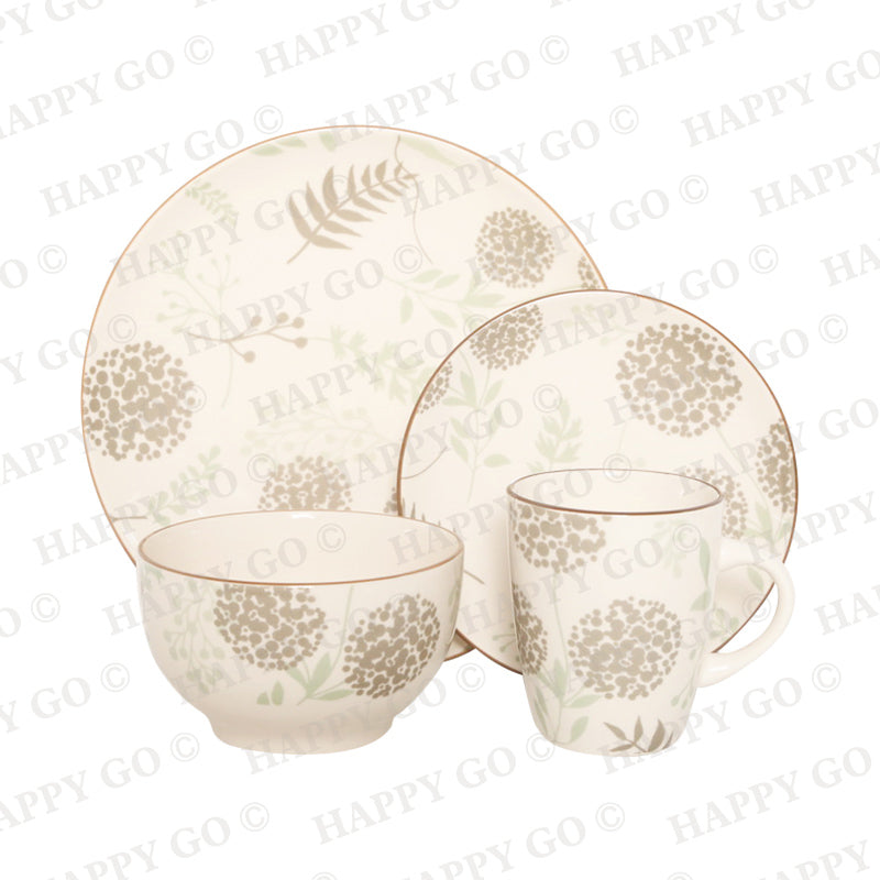 Pad Printing Plant Ceramic Dinnerware Set | Item NO.: HG8-DE143