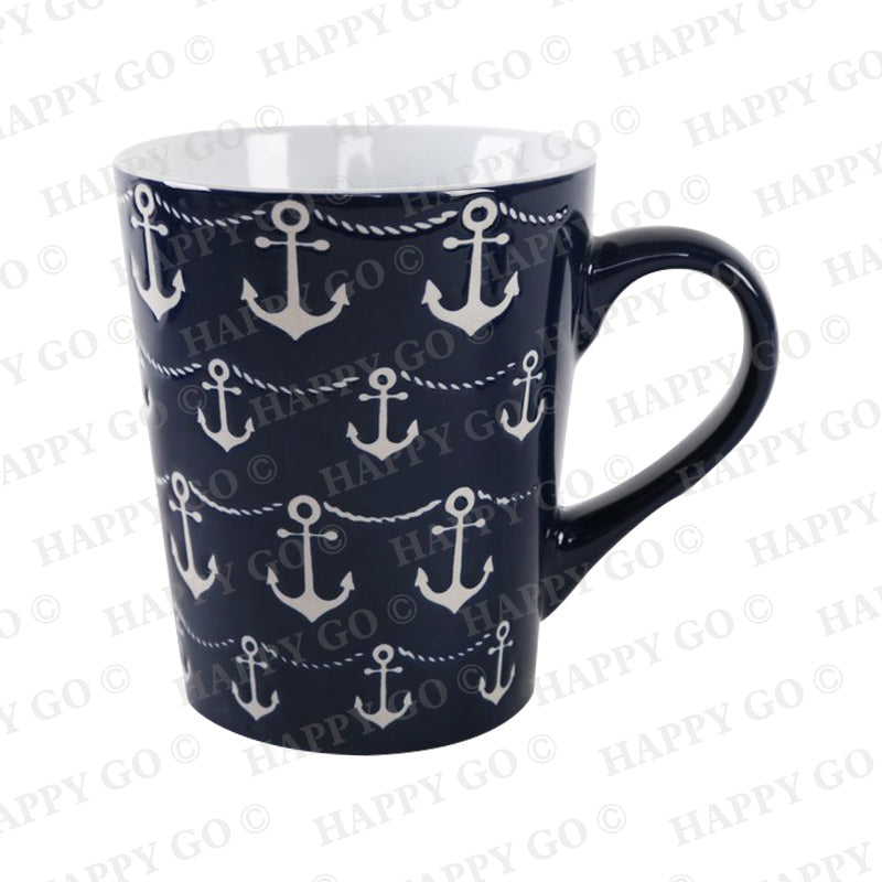 Blue Stoneware Mug with Fish | Item NO.: HG86-182