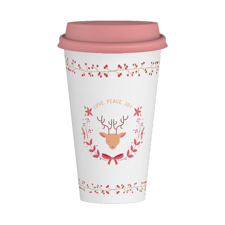 Elegant Christmas Series Mug with Lid | Item NO.: HG41
