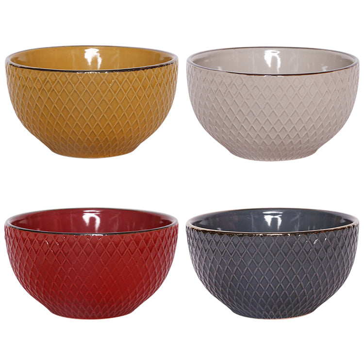 Ceramic Embossed Fruit and Salad Bowl | Item NO.: 3A-031A-B