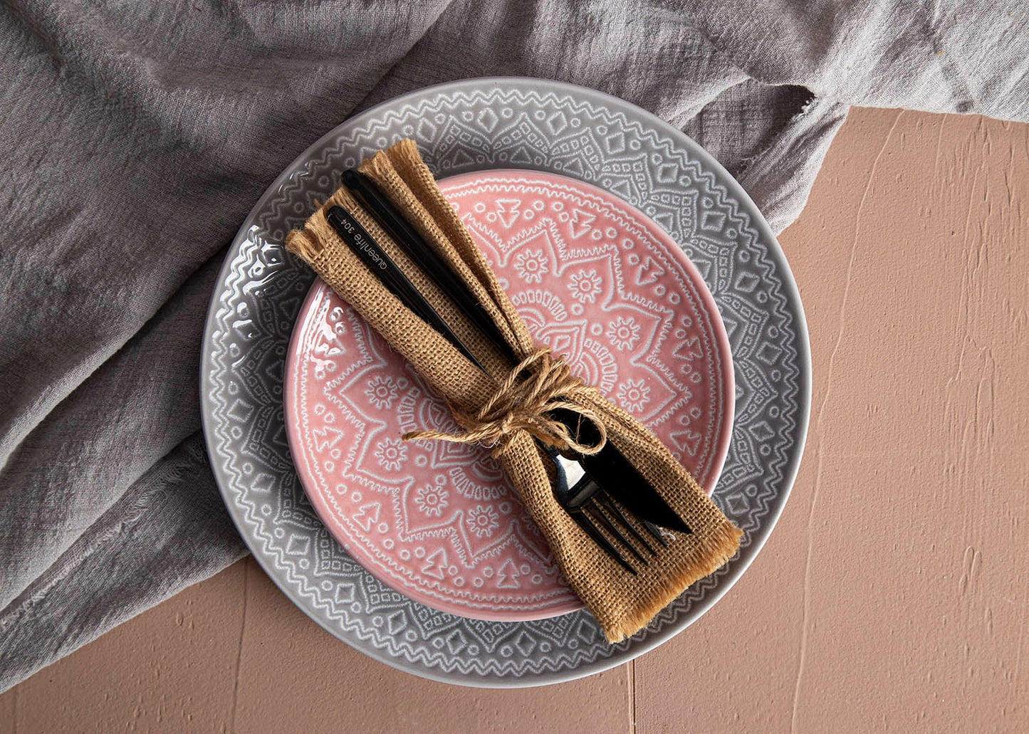 Two-tone glazed mandala pattern tableware | Item NO.: 1C-015