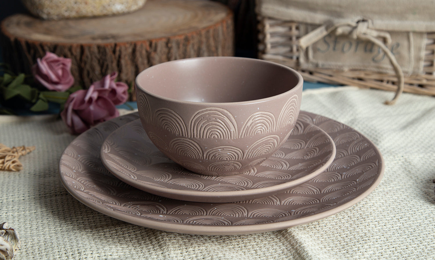 Matte stoneware dinnerware best sale