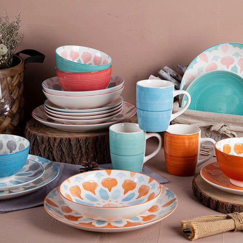 Different shades of two color pad-printing dinnerware sets | Item NO.: 90C-003