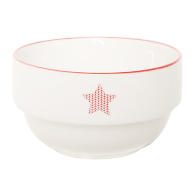 Silk Screen Star Heart Ceramic Bowl | Item NO.: HG93-111