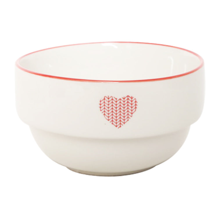 Silk Screen Star Heart Ceramic Bowl | Item NO.: HG93-111