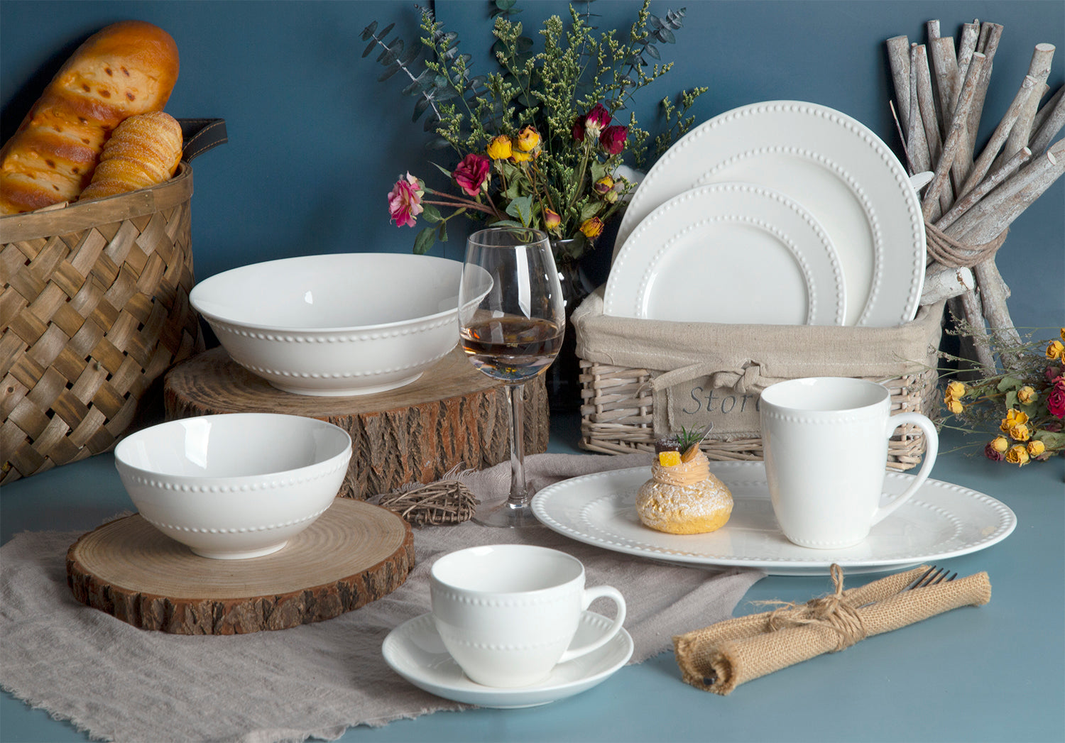 Beaded Tableware Beaded relief ceramic tableware | Item NO.: 490D-004 – Happy Go