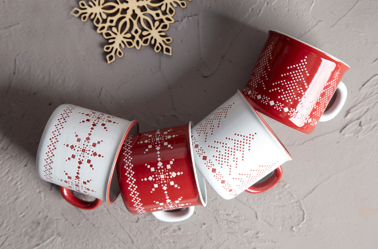 Christmas Snowflake Ceramic Mug | NO.: 86D-006