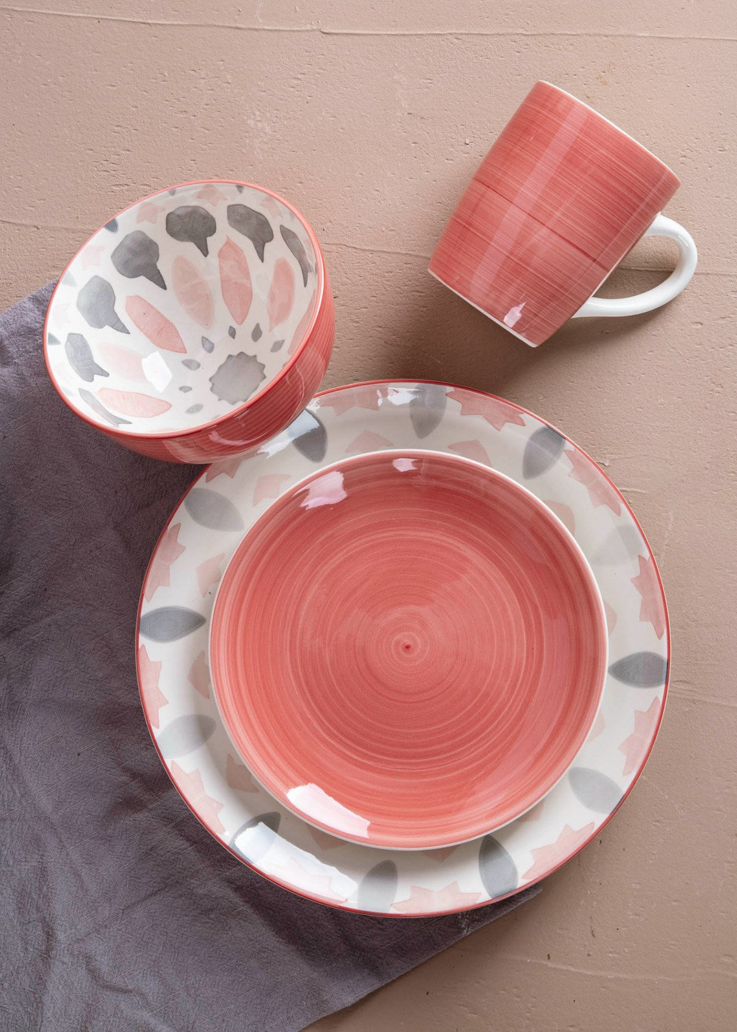 Different shades of two color pad-printing dinnerware sets | Item NO.: 90C-003