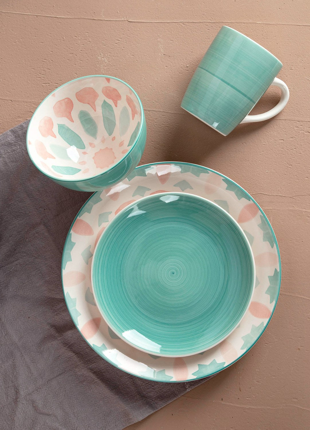 Different shades of two color pad-printing dinnerware sets | Item NO.: 90C-003