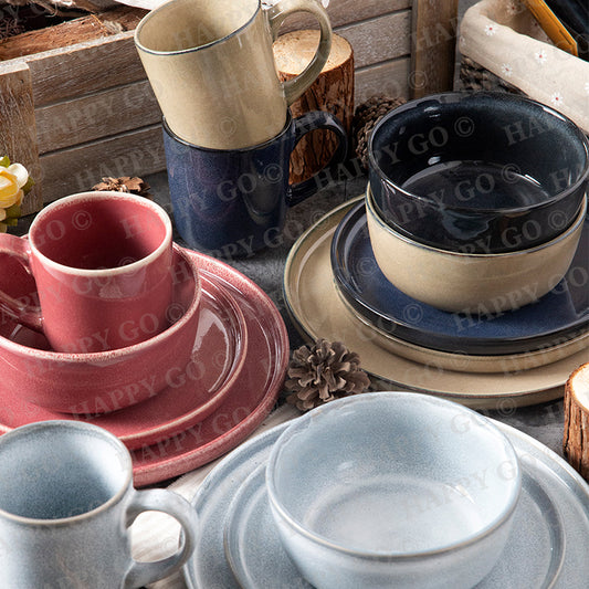Reactive Glazed Ceramic Dinnerware Set | Item NO.: 92A-009