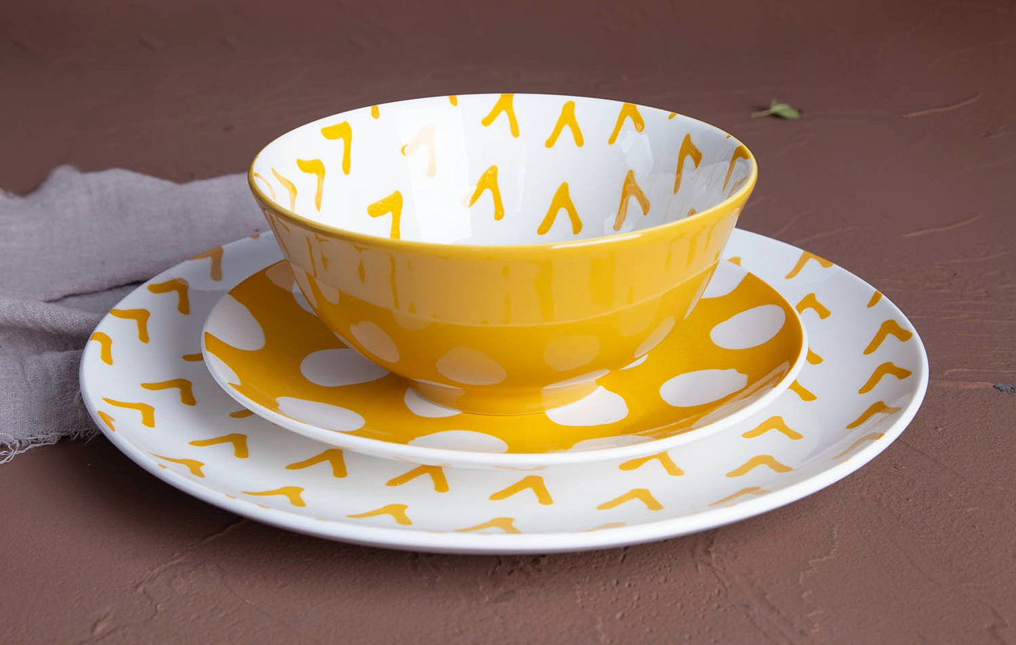 Colorful geometric pop style ceramic tableware | Item NO.: 96C-026