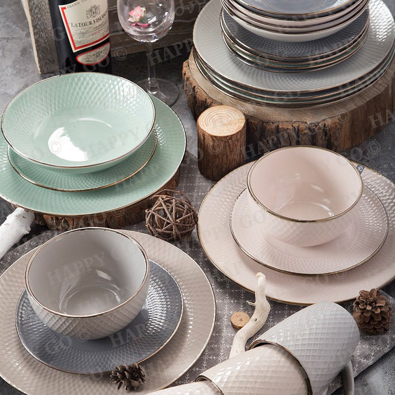 Classic color glazed embossed | Item NO.: HG1-FD100 – Happy Go