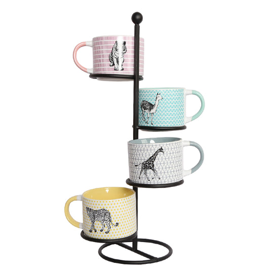 Popular animals stackable cups | Item NO.: 124A-001A