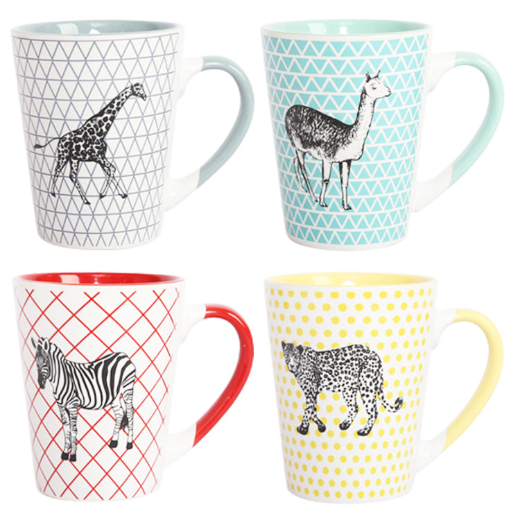 Animal pattern geometric texture cup | Item NO.: 124A-001A-705