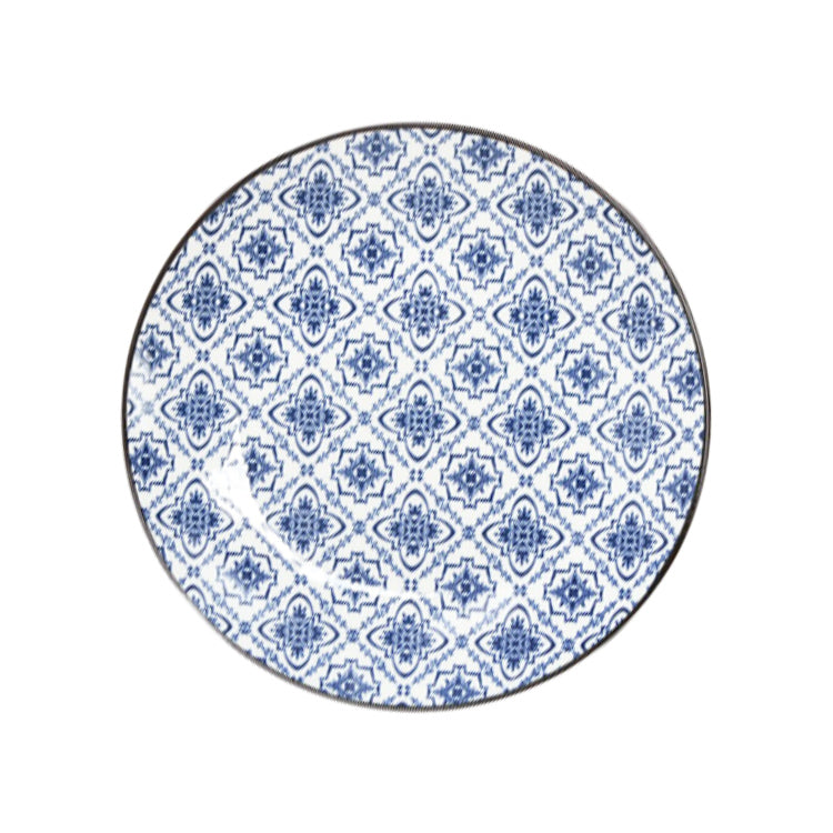 Blue Pad Printing Dinner Set with Rim | Item NO.: HG33-YH19-16